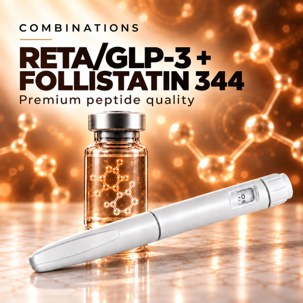 Reta/GLP-3 + Follistatin 344 | Metabolic & Muscle Research Blend
